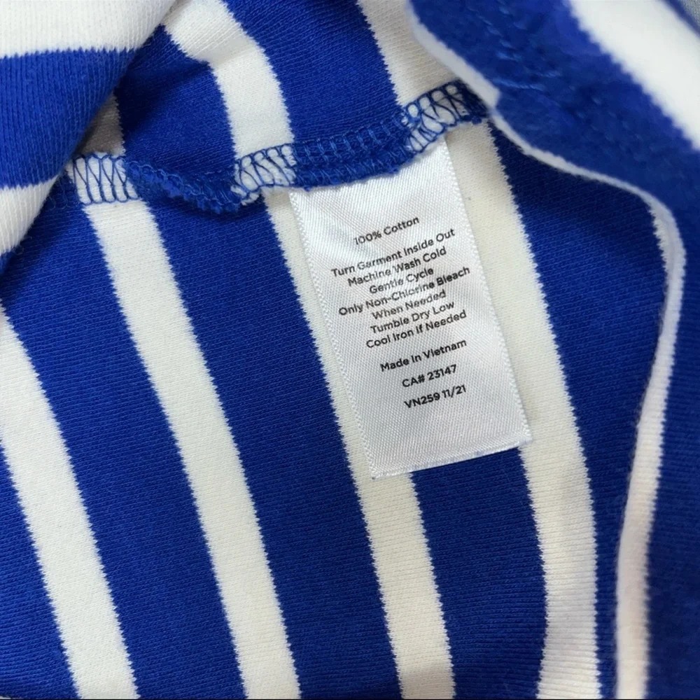 Talbots Womens 3/4 Sleeve Stripe Nautical Shift Dress‎ Blue White XL